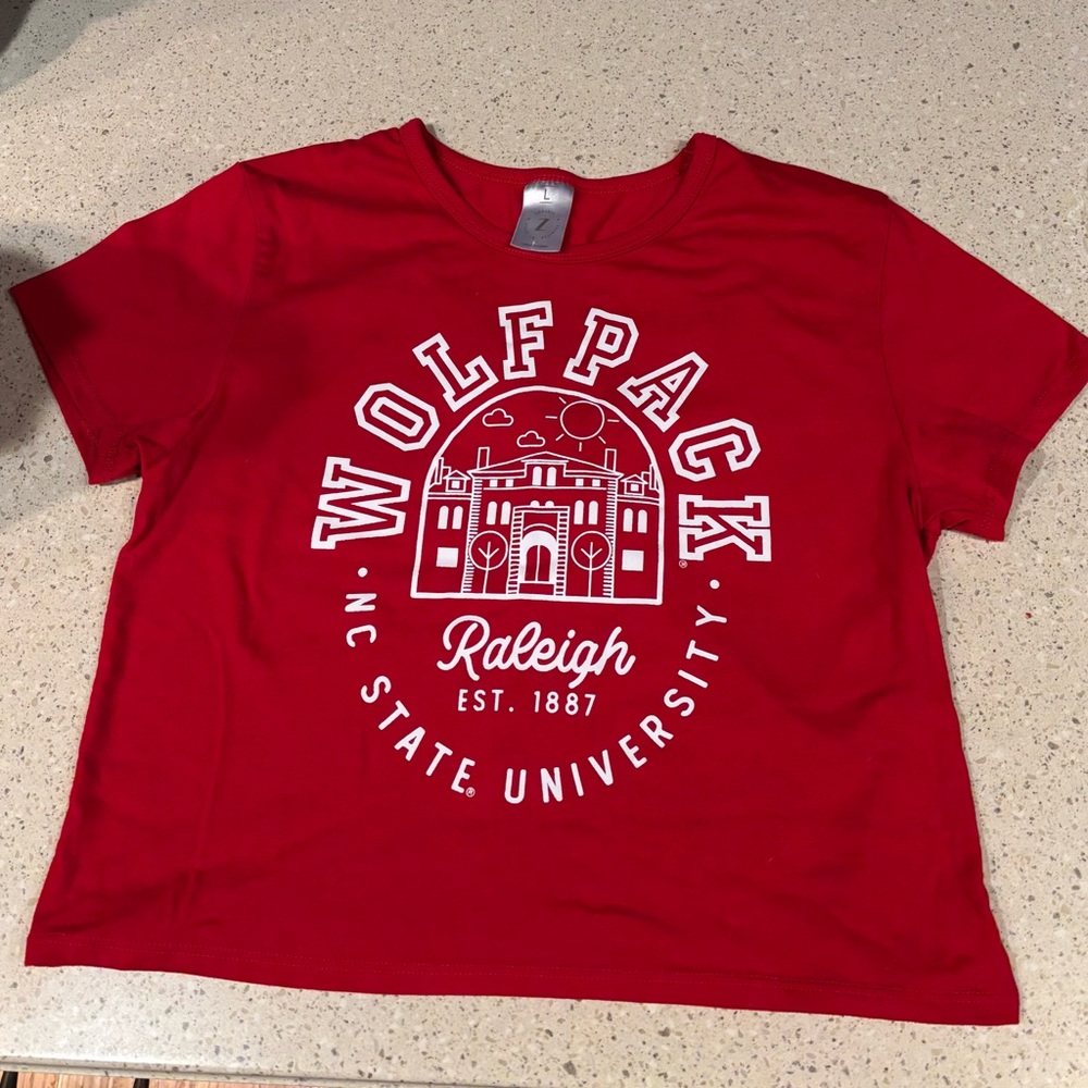 NC State University Juniors Crop Top NWOT